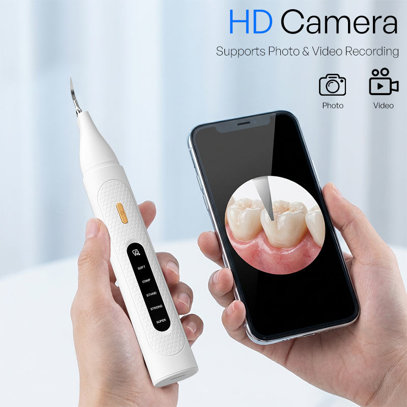 Teeth Whitening Mouthwash - Pembersih Gigi Ultrasonik Visual dengan Kamera